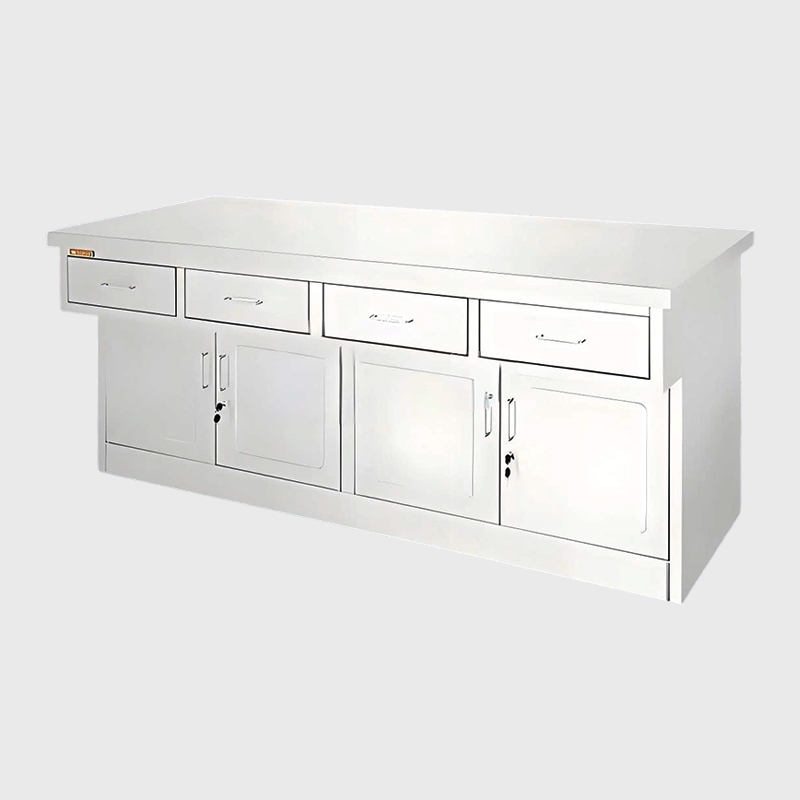 引き出し付き病院用ステンレス作業台